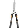 Fiskars Cesoie Telescopiche per Siepi, Manici SoftGrip, Lame in Acciaio di Alta Qualità, Lunghezza: 63 - 83 cm, Nero/Arancione, HS13, 1027527