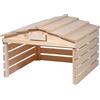 dobar® Robot Tosaerba Garage in Legno con Tetto Rimovibile - rifugio Robot Tosaerba con targhetta Personalizzabile - 78,5 x 74 x 52,5 cm - Naturale