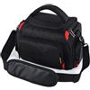 FOSOTO Custodia antiurto per DSLR compatibile con Canon EOS 4000D 2000D 1300D 250D 750D 80D 7D, Nikon D3500 D3400 D5600 D750, Panasonic Lumix DMC FZ82 FZ72 FZ330 impermeabile con copertura antipioggia