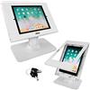 Pyle PSPADLK18 - Supporto antifurto per tablet, supporto da tavolo per iPad, iPad Air, iPad Pro, Samsung Galaxy Tab A (2021), con meccanismo di blocco e chiave, rotazione di 90°, inclinazione di 75°,