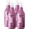 FEI FAN Shampoo LISCI PERFETTI, Shampoo Lisciante, Per Capelli Crespi e Idisciplinati. Con Olio Di Camelia e Advanced Liss Complex, Con Acido Ialuronico 500ml (4 Flaconi)