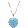 NILUXE DESIGN-Collana di Pietre Semipreziose a Forma di Cuore con catena in acciaio inox dorato -Ciondolo con pietra energetica, curativa e protettiva- Ideale da Regalare(Giada verde)