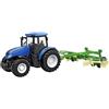 Amewi Tractor RC con andanatore rotativo 1:24 RTR con Telecomando, Batteria, Cavo di Ricarica