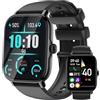 LLKBOHA Smartwatch Chiamate Bluetooth,1,85 Schermo Tattile Orologio Smart Watch Uomo,IP68 impermeabile,Con cardiofrequenzimetro/ossigeno nel sangue/contapassi/monitoraggio del sonno per Android IOS