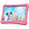 Semeakoko Tablet Bambini 10 Pollici Android 13, 3GB RAM+32GB ROM (256GB Espandibile), Controllo Genitori,1280x800 HD Display, 6000 mAh, WiFi, Doppia Fotocamera con Custodia(Rosa)