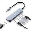 Wowssyo Hub USB C, USB Docking Station, adattatore USB C, 5 in 1 per MacBook Pro Air M1/M2, 4K HDTV, USB 3.0, USB-C, 100W PD, per Apple per iPad Dell Samsung Switch Surface Windows e altri dispositivi Type-C