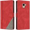 Radoo Cover per Samsung Galaxy J6 2018, Custodia in PU Pelle Portafoglio Flip Chiusura Magnetica Antiurto Funzione Scomparti, con Slot Schede Supporto Pieghevole per Samsung Galaxy J6 2018 (Rosso)