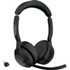 Jabra Evolve2 55 Cuffie Wireless Stereo con tecnologia Jabra Air Comfort, Dongle USB-C, Tutte le piattaforme, Stereo, Senza Supporto