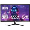 YEYIAN Monitor da Gioco Piatto da 27 4K UHD HDR | 3840x2160 | IPS | Vista a 178° | 1000:1 | 60 Hz | 16:9 | 1 miliardo di Colori | Risposta in 5 ms | NVIDIA G-SYNC AMD FreeSync | Altoparlanti