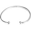 Treasure Bay Bracciale rigido da donna in argento Sterling 925 massiccio, barra, 17,5 cm, Argento sterling