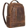 STILORD 'Aiden' Zaino in Pelle Vintage Unisex Zaino Moderno per Donna e Uomo Daypack per Laptop da 13,3 pollici Lavoro Collegio Officio Vera Pelle, Colore:vinto - marrone