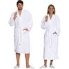 ZOLLNER Accappatoio bianco - morbido e super assorbente - da donna e uomo - cotone - XXXL - lavabile a 95°C - qualità alberghiera - Certificato OEKO TEX (R)