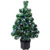 Deuba CASARIA® Albero di Natale Finto Mini 65cm con Luci 9 Effetti Alberello Piccolo Natalizio da Tavolo Abete con Vasetto