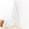 Tidyard Albero Natale Artificiale Sottile a metà Supporto Bianco 180 cm,Albero di Natale Artificiale ad Angolo con Supporto,Mezzo Albero di Natale da Parete,metà di Un Albero Normale,Mezzo Tondo