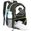 YOREPEK Sacca Zaino Calcio, Zaino Sportivo Uomo Donna con Portascarpe, Leggero Borsa Calcio Sport Borse per Attrezzature Sportive per Accessori da Basket Pallavolo Calcio, Nero