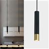 ouglres Lampada a sospensione nera oro,lampada a sospensione industriale a fiamma singola, paralume in metallo durevole, lampada moderna in legno per camera da letto, tavolo da notte, caffè, cucina