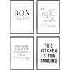 Heimlich - Set poster - 4 pezzi A4 / 21x30 cm - Poster Premium - Stampe senza cornice - Stile moderno - Cucina