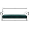 CHELZEN Velluto Coprisedile per divano, Copriseduta Divano Elasticizzato, Soft Cuscino Protezione Divano Sedile Lavabile (3 Posti, Verde Nerastro)
