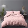 LivinEase Set Copripiumino Matrimoniale - Microfibra Copripiumino 255x200cm + Federe 50x80cm - Copripiumino Rosa