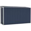 vidaXL Capanno da Giardino a Parete Antracite 118x288x178 cm Acciaio
