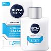 NIVEA MEN Balsamo After Shave Sensitive Cool (100 ml), lenitivo After Shave, cura della pelle dopo la rasatura con camomilla e vitamina E