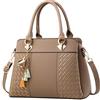 ACNCN Borsa da donna Borsa a tracolla Borsa a tracolla Tote Satchel per Lady PU Borsa in pelle, cachi