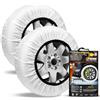 ISSE Super T-62 |Calze da Neve Omologate Italia EN 16662-1 - Catene per auto ad uso quotidiano su neve e ghiaccio - Kit di 2 catene da neve universali + guanti