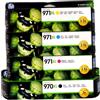 HP 970XL nero 970 + 971XL ciano, magenta, giallo Multipack cartucce originali per Officejet Pro X451dn, X451dw, X551dw, X476dn, X476dw, X576dw