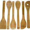 EMI STYLE Set da 6 pezzi di Mestoli per la Cucina in Bambù 30cm
