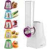 Clatronic ME 3604 | Multi Express, per il taglio, grattugiare e grattugiare | 5 funzioni | grande apertura di alimentazione | affettaverdure | affettaverdure | colore bianco