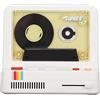 PUSOKEI Lettore di Cassette Audio per Auto Bluetooth, Altoparlante Portatile per Cassette Suono Stereo Lettore di Nastri Musicali Multifunzione con Luce Notturna Ritmica per Aromaterapia (Bianco)