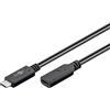 goobay 61038 - Prolunga USB C, 1 m, USB 3.2 Gen 2/USBC, cavo di ricarica rapido, 60 W, 20 V, 3 A, cavo di ricarica/cavo USB 10 Gbps/cavo di prolunga USB 1 m