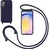 GoodcAcy Cover con Collana per Samsung Galaxy A55 5G,Custodia Silicone Liquido con Cordino per Samsung A55 5G,Custodia con Regolabile Collana Case con Laccio Tracolla per Samsung Galaxy A55 5G,Blu