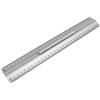 WEDO 525235 Righello in alluminio da 30 cm con impugnatura per destri e mancini con inserto in gomma antiscivolo, argento