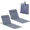 Outsunny Set 2 P.zi Materassini da Spiaggia Pieghevoli, Tappetini Portatili Schienale Regolabile e Borsa, 48x134x36-45cm|Aosom