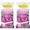 Orphea Salviette 20 pz - Foglietti Profuma Biancheria - Fragranza Patchouli fresca e avvolgente - Bucato profumato e più facile da stirare - Effetto antistatico e colori brillanti (Confezione da 2)