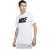 Nike M NSW Tee Icon Block, T-Shirt Uomo, White/(Black), M