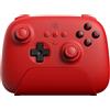 8Bitdo Ultimate Bluetooth Controller with Charging Dock, Wireless Pro Controller with Hall Effect Sensing Joystick, Compatible with Switch, Windows and Steam Deck (Red)