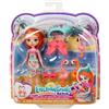 Enchantimals Sunshine Beach - Famiglia di Florinda il Fenicottero, playset con mini bambola Florinda, l'amica Twig e 2 cuccioli che formano un cuore, giocattolo per bambini, 4+ anni, HRX85