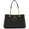 Guess Fynna Girlfriend Satchel Carryall Logo Black/Mocha, Logo nero/mocha, OneSize