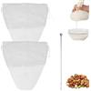 Bavooty Sacchetto Filtro per Latte di Mandorle,Sacchetto Filtrante Latte Vegetale,Sacchetti Borsa per Latte di Noci,Mesh Bag Food Strainer,30 x 30cm Riutilizzabile Filtro Tessuti per Filtrare i Liquidi,2Pcs