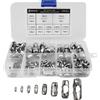 SHUIYUE 144 Pcs Catena Di Perline In Acciaio Inox, Clip Di Collegamento Per Catena Per Tende A Rullo, Clip Per Connettori A Sfera,1,5/2/2,4/3,2/4,5/6/8/10 Mm, Per La Realizzazione Di Collane Di Gioielli Ecc