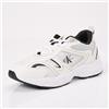 Calvin Klein Jeans Retro Tennis Mesh ML YM0YM01260, Scarpe da Ginnastica Uomo, Bianco (Bright White/Black), 42 EU