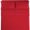 L'ANTICO ARCOLAIO - Completo Lenzuola Matrimoniali 100% Cotone Italiano, Set Anallergico e Antiacaro, Federe Cuscini Incluse, Qualità e Manifattura Made in Italy Certificata (Rosso)