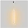 Mjsdjof Lampada a sospensione lineare nera, lampadari a strisce in alluminio con paralume in silicone bianco, lampada a sospensione moderna a tubo lungo a LED, rondella da parete con illuminazione dec