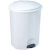 Adatto-M T909130 Pattumiera a pedale in plastica bianca 30 litri (confezione da 4 pezzi)