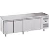 FORCAR-COLD M-GN4100TN-FC Banco refrigerato ventilato in acciaio inox AISI201, 4 porte