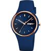 GBB Orologio analogico da donna, semplice, al quarzo, con cinturino in silicone, quadrante grande, impermeabile, sportivo, alla moda, casual, per giovani donne e ragazze, blu navy, Cinturino