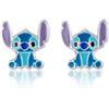 Disney Orecchini Disney Lilo e Stitch, Argento Sterling con Smalto per Bambini e Bambine, Gioielli Disney