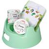 Heless 806 - Set di 4 pentole per Bambole, con Accessori per la Cura delle Bambole, Colore Menta, Ideale per Gite e Vacanze con la Bambola